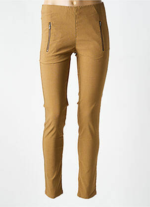 Jegging tissage popeline taille haute beige MASAI femme