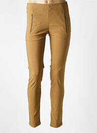Jegging tissage popeline taille haute beige MASAI femme