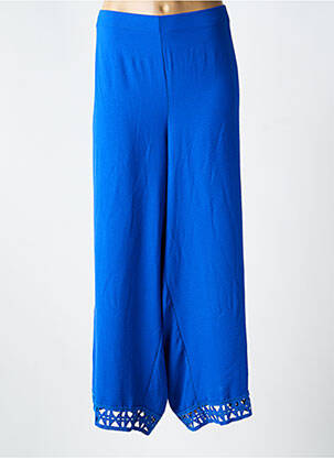 Pantalon large tissage crêpe taille normale bleu AN II VITO femme