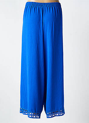 Pantalon large tissage crêpe taille normale bleu AN II VITO femme