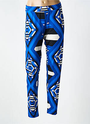Pantalon slim taille élastique taille normale bleu MAT. femme