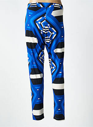 Pantalon slim taille élastique taille normale bleu MAT. femme