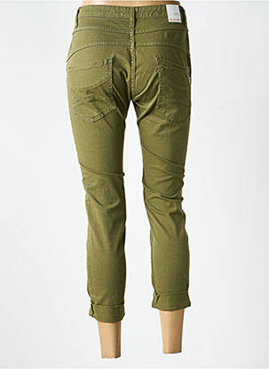 Jeans coupe slim stretch taille basse vert PLEASE femme