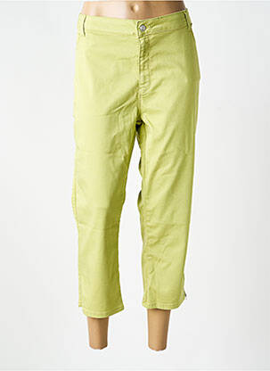 Pantacourt stretch taille normale vert YEST femme