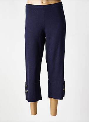 Pantacourt stretch taille normale bleu ALEXANDER & JACOB femme