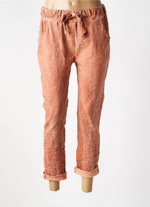 Pantalon slim taille élastique taille normale orange CARLA GIANNINI femme