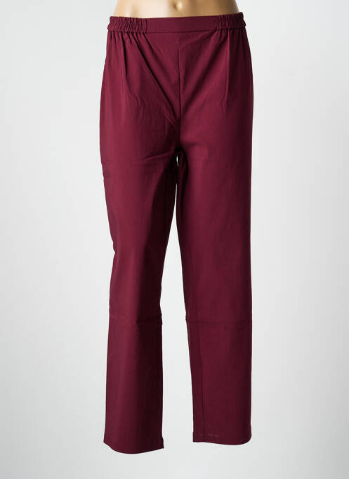 Pantalon droit tissage popeline taille normale rouge OLIVER JUNG femme