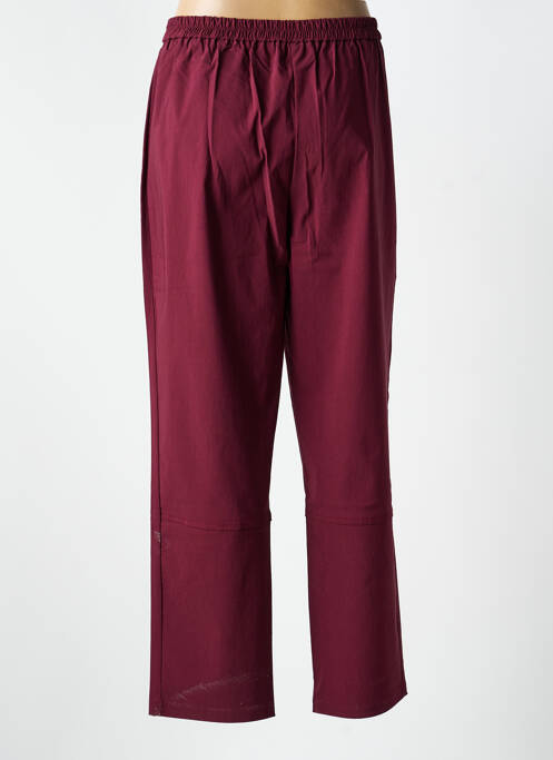 Pantalon droit tissage popeline taille normale rouge OLIVER JUNG femme