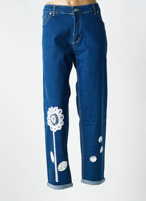Jeans coupe droite stretch taille normale bleu SOPHIA CURVY femme