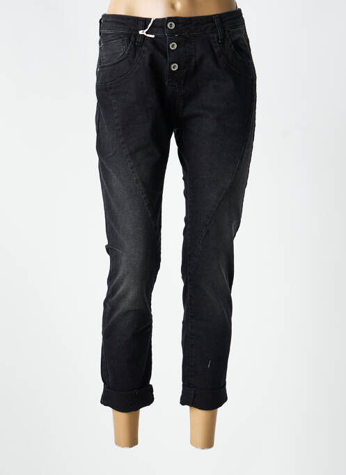 Jeans coupe slim stretch taille normale noir PLEASE femme