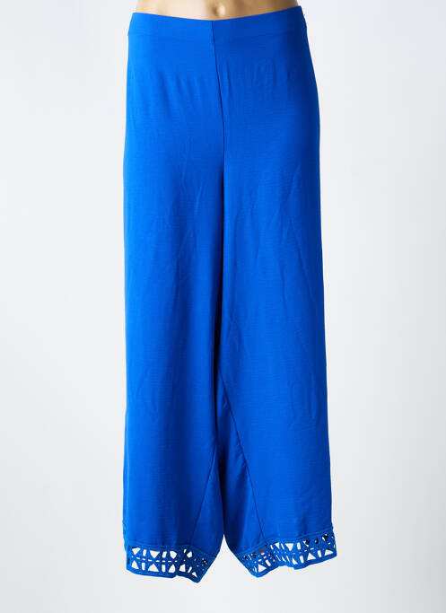 Pantalon large tissage crêpe taille normale bleu AN II VITO femme