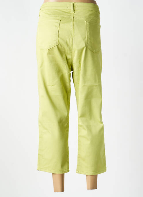 Pantacourt stretch taille normale vert YEST femme