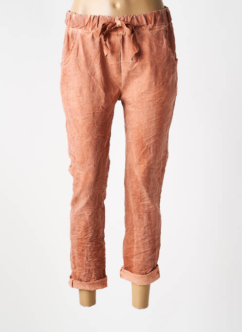 Pantalon slim taille élastique taille normale orange CARLA GIANNINI femme
