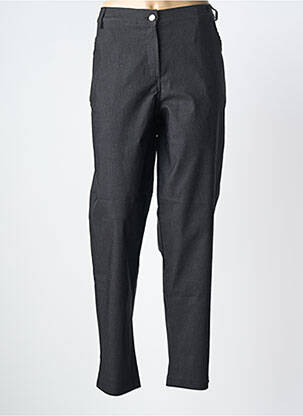 Pantalon slim tissage popeline taille normale gris MADE IN ITALY femme
