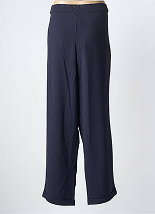 Pantalon droit tissage popeline taille normale bleu YESTA femme