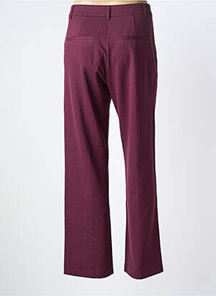 Pantalon droit taille à pinces taille haute violet ZILCH femme