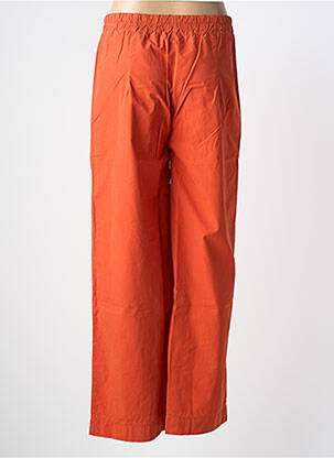 Pantalon droit tissage popeline taille normale orange YELLOW LABEL femme