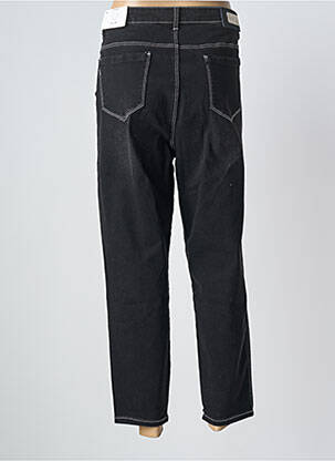 Jeans coupe droite stretch taille normale noir MAT. femme
