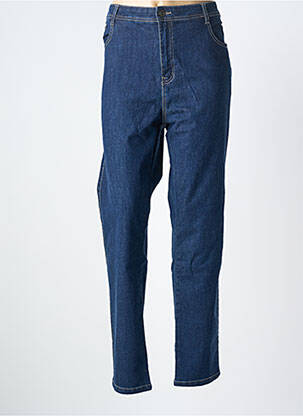 Jeans coupe droite taille haute taille haute bleu AN II VITO femme