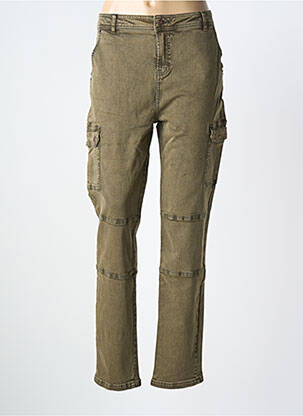 Jeans coupe slim stretch taille normale vert YEST femme
