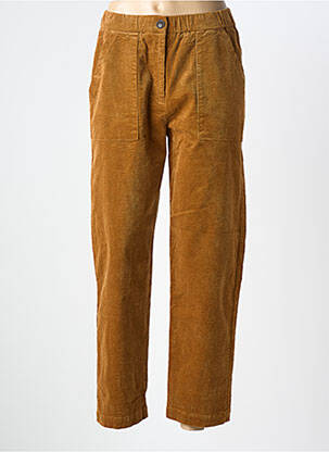 Pantalon droit stretch taille normale marron NICE THINGS femme