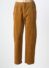 Pantalon droit stretch taille normale marron NICE THINGS femme