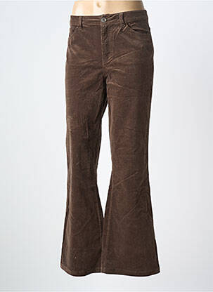Pantalon flare stretch taille normale marron YEST femme