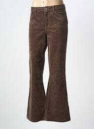 Pantalon flare stretch taille normale marron YEST femme