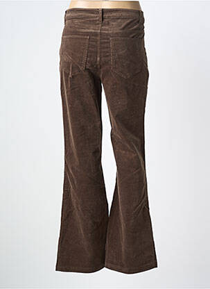 Pantalon flare stretch taille normale marron YEST femme
