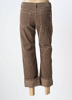 Pantacourt stretch taille normale marron PLEASE femme