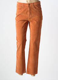 Pantalon 7/8 stretch taille normale orange NICE THINGS femme