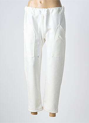 Pantalon 7/8 stretch taille normale blanc APRIL VINTAGE femme