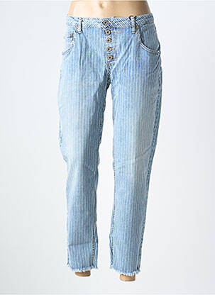 Jeans coupe droite stretch taille normale bleu PLEASE femme
