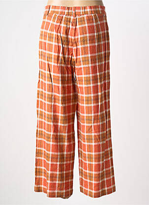 Pantalon large fermeture zippée sous rabat boutonné taille normale orange NICE THINGS femme
