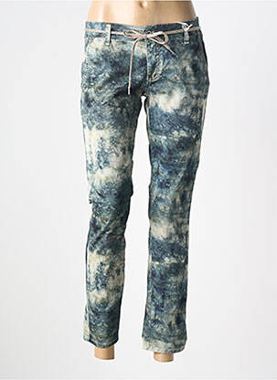 Pantalon 7/8 stretch taille normale vert PLEASE femme