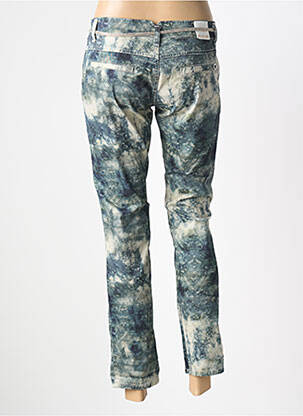 Pantalon 7/8 stretch taille normale vert PLEASE femme