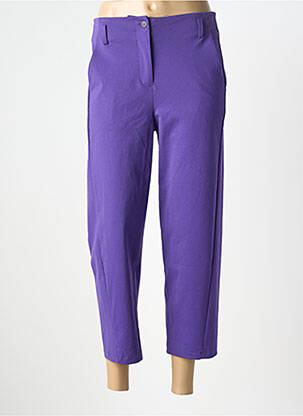 Pantacourt coupe droite taille normale violet WENDY TRENDY femme