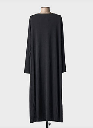 Robe longue manches longues manches longues noir MAT. femme