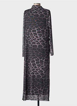 Robe longue manches longues manches longues gris MAT. femme