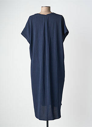 Robe longue manches courtes manches courtes bleu MAT. femme