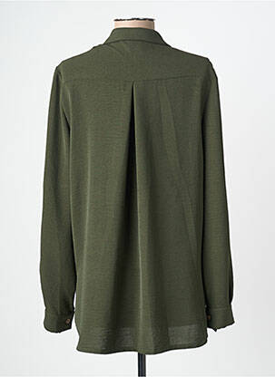 Chemisier tissage crêpe manches longues vert AN II VITO femme