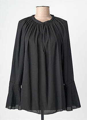 Blouse col rond manches longues noir ONE O ONE femme