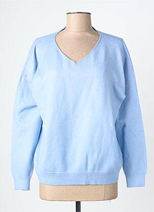 Pull col v manches longues bleu CIVICO 1 femme