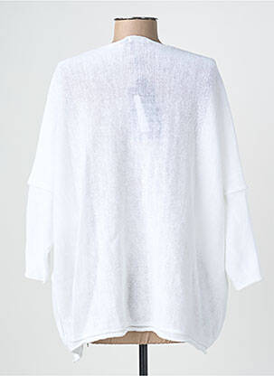 Pull coupe cintrée manches longues blanc GRIZAS femme