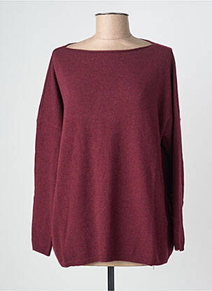 Pull tissage chiné manches longues violet CIVICO 1 femme