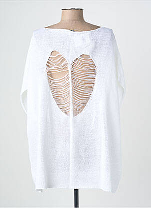 Pull coupe droite manches longues blanc MAT. femme