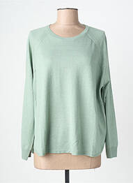Pull tissage chiné manches longues vert NICE THINGS femme
