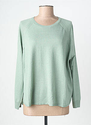 Pull tissage chiné manches longues vert NICE THINGS femme