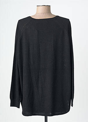 Pull tissage chiné manches longues noir NICE THINGS femme