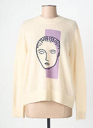 Pull stretch manches longues beige NICE THINGS femme